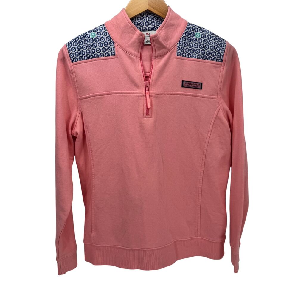 Vineyard Vines Sweatshirt Womens Medium Pink Shep Shirt Pullover Coastal Top